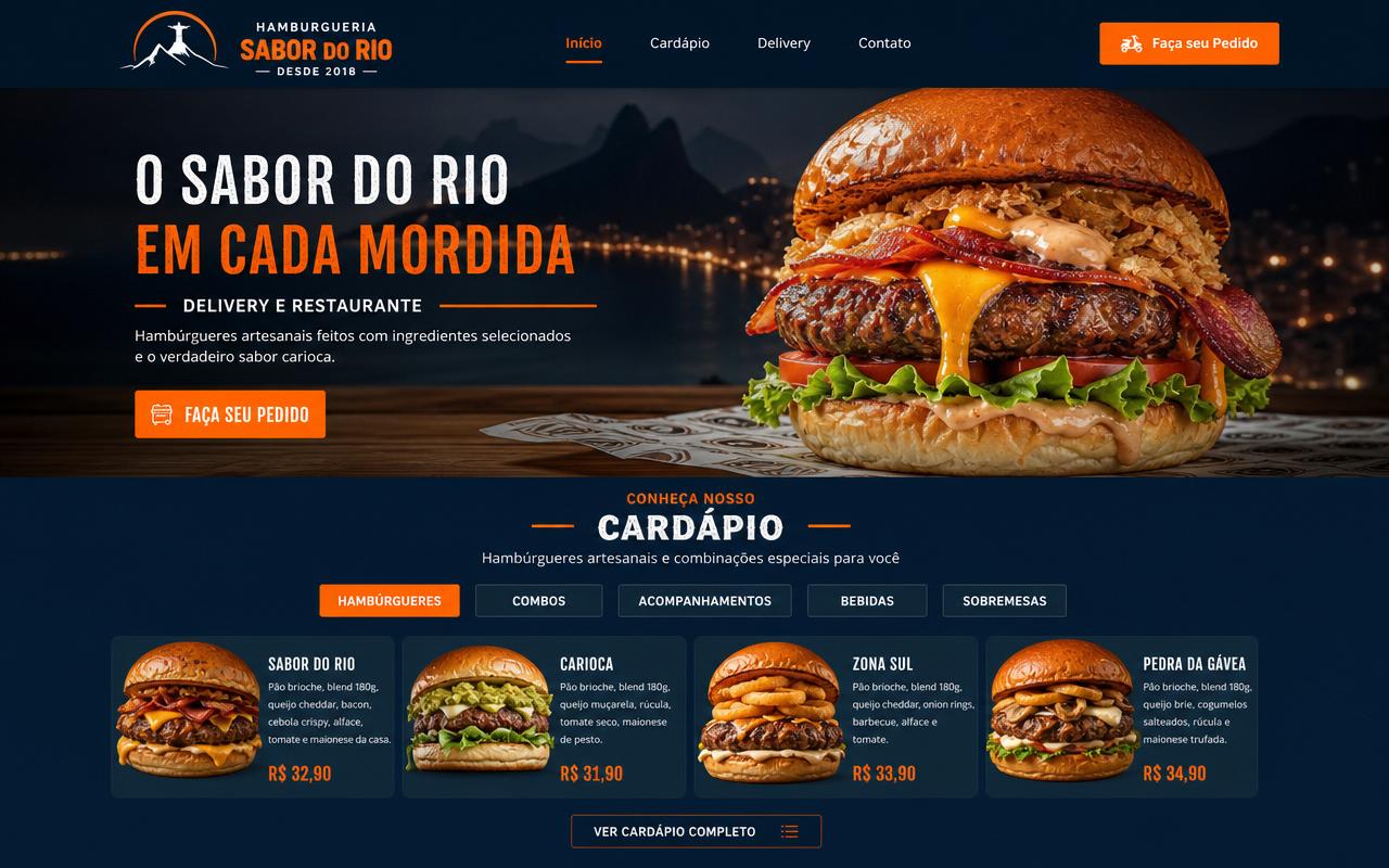 Projeto Hamburgueria Sabor do Rio — Delivery e Restaurante