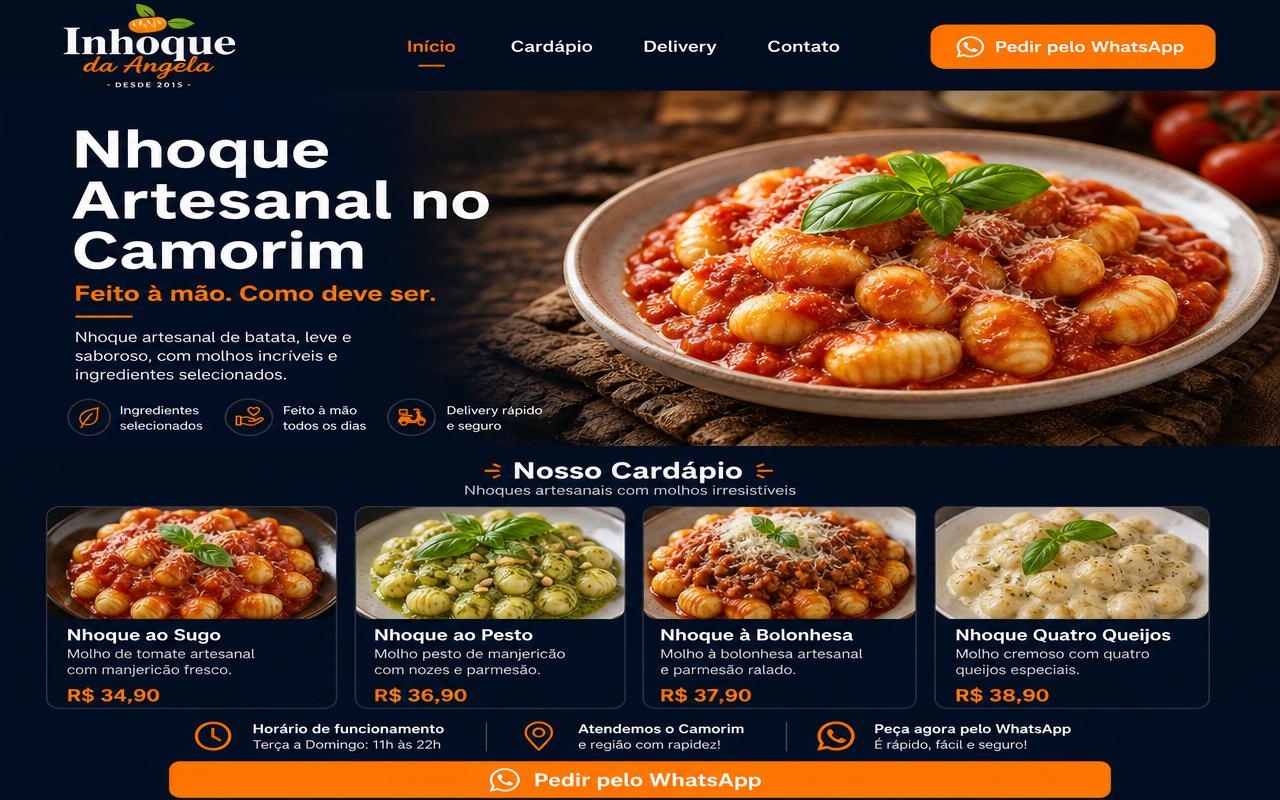Projeto Inhoque da Angela — Delivery e Restaurante